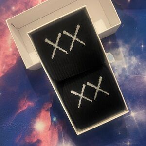 Black with White KAWS XX Socks